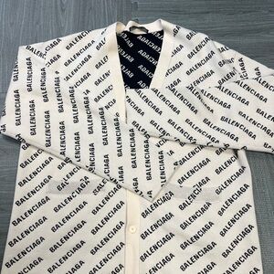 Balenciaga Allover Logo Cardigan